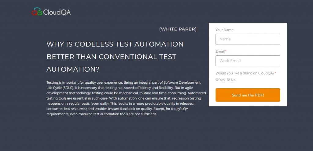 Code-less Test Automation