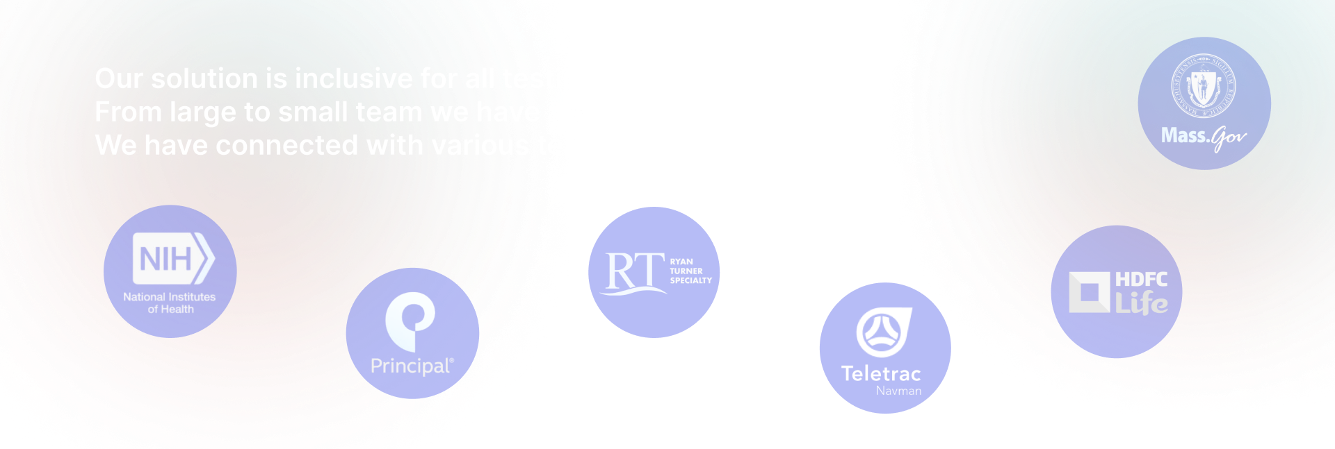 Logos of organizations whose teams have used CloudQA