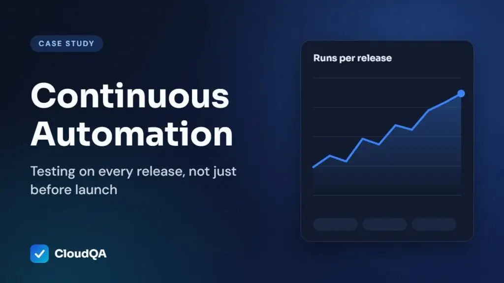 Continuous Automation case study: Testing on every release, not just before launch
